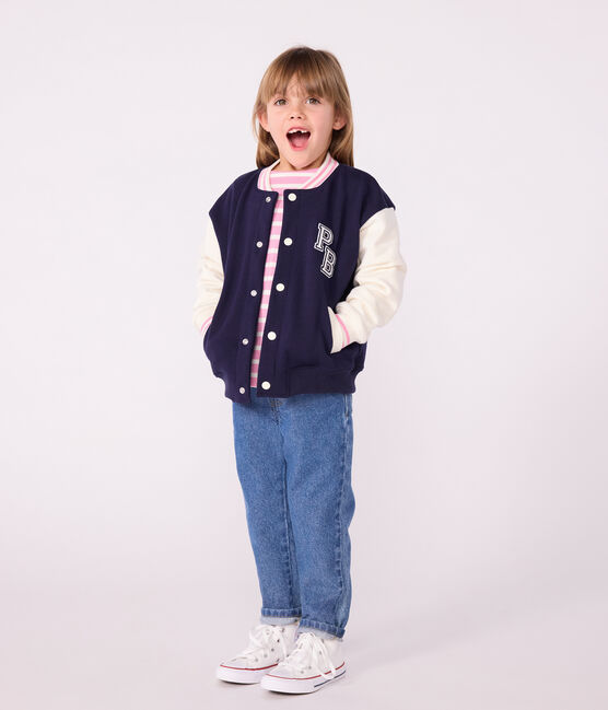 Kinder College-Jacke aus einfarbiger Baumwolle SOIR