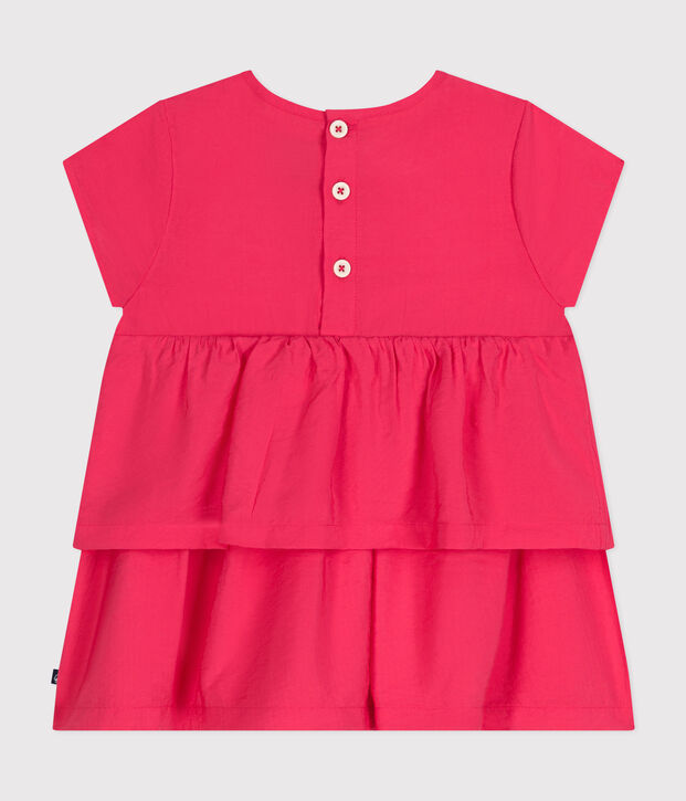 Kurz&auml;rmeliges Baby-Kleid rosa