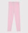 Kinder-Leggings aus einfarbiger Baumwolle rosa MARQUISE