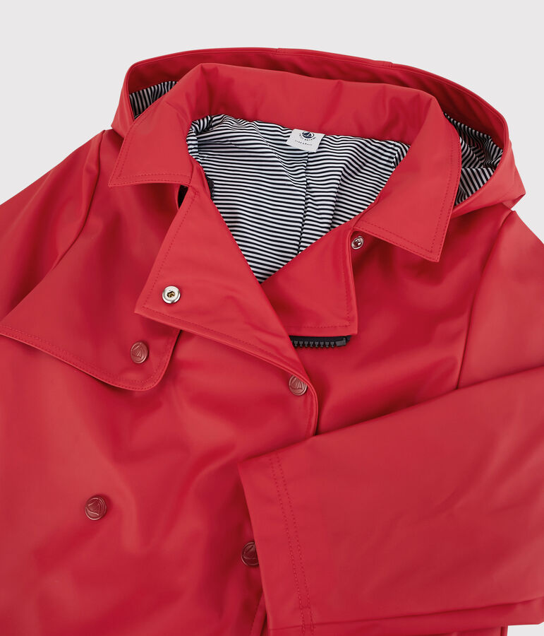 Kinder-Kapuzen-Trench f&uuml;r M&auml;dchen rot