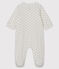 Baby Strampler Häschen aus Doppeljersey weiss MARSHMALLOW/weiss MULTICO