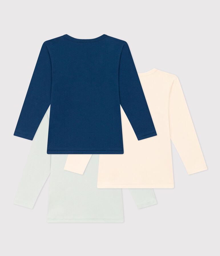 3er-Set lang&auml;rmelige T-Shirts aus Baumwolle f&uuml;r Jungen vielfarbig