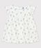 Gemusterte Bluse aus Bio-Musselin-Stoff für Mädchen weiss MARSHMALLOW/weiss MULTICO
