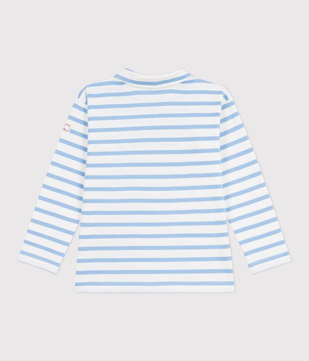 Kinder-Shirt Marini&egrave;re aus Baumwolle mit Streifen blau/blau