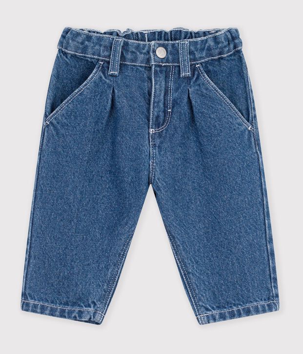 Baby-Hose aus einfarbigem Denim blau