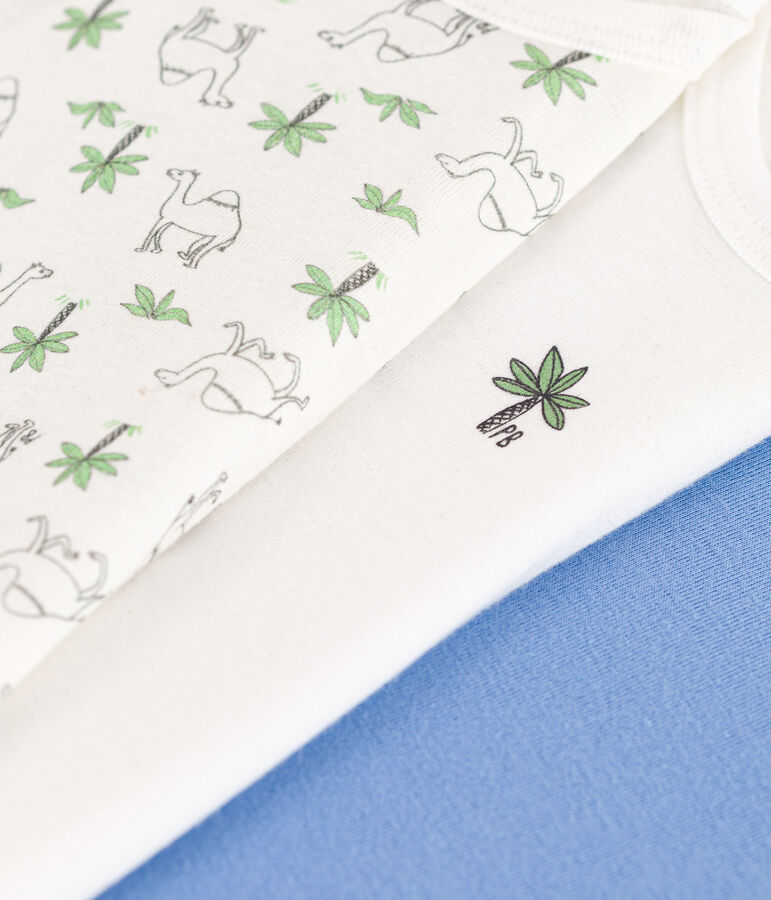 3er-Set kurz&auml;rmelige Bodys aus Baumwolle, mit Dromedaren vielfarbig