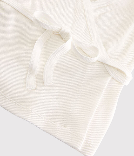Cardigan in Wickelform aus leichter Baumwolle Damen weiss MARSHMALLOW