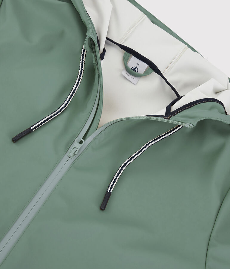 Leichte Regenjacke aus recyceltem Material gr&uuml;n