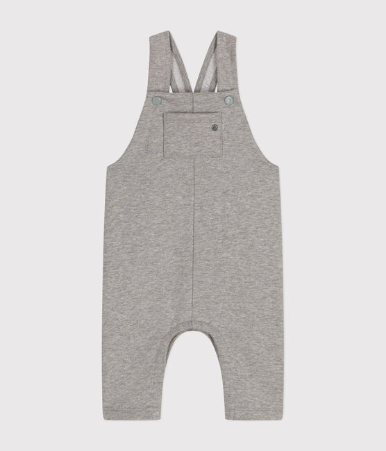 Lange Baby-Latzhose aus Molton grau CHATON CHINE