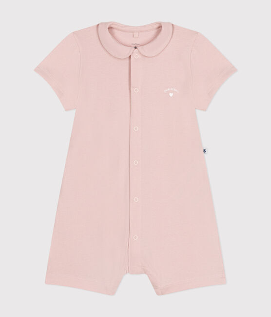 Kurzer Baby-Overall aus leichtem Jersey rosa SALINE