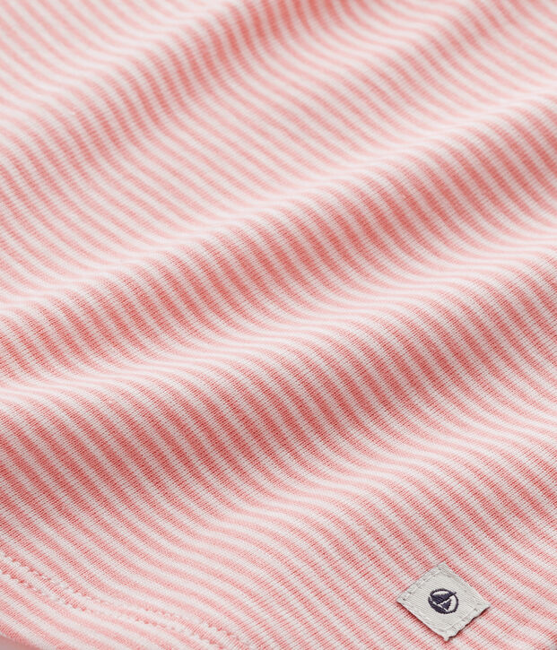 M&auml;dchen-Schlafanzug mit Milleraies-Ringelmuster rosa/weiss