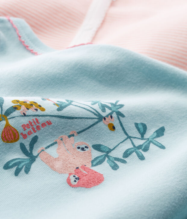 Duo Baby-Kurzoveralls M&auml;dchen aus Rippstrick vielfarbig