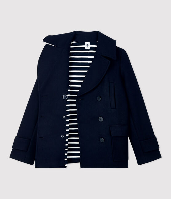 Damen-Caban aus Wolle blau SMOKING