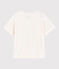 Einfarbiges T-Shirt aus Baumwolle/Leinen Damen weiss MARSHMALLOW