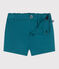 Baby-Shorts aus einfarbigem Sergestoff grün DRAGONFLY