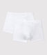 2er-Set weiße Boxershorts für Jungen