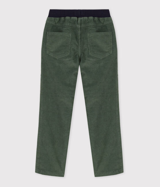 Gerade geschnittene Kinder-Cordhose grün VALLEE