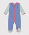 Strampler aus gestreifter Baumwolle blau CALVIN/ MARSHMALLOW