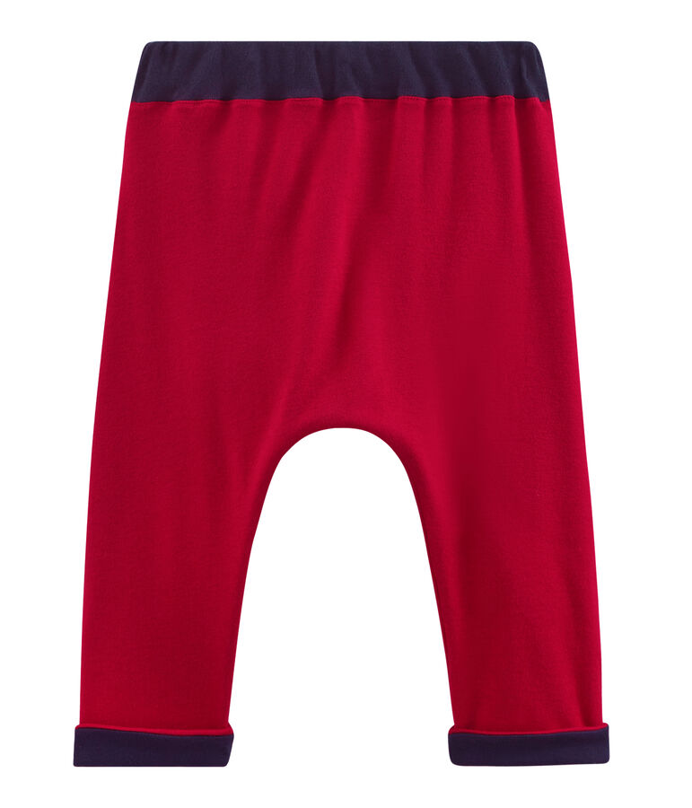 Einfarbige Strick-Babyhose Jungen rot