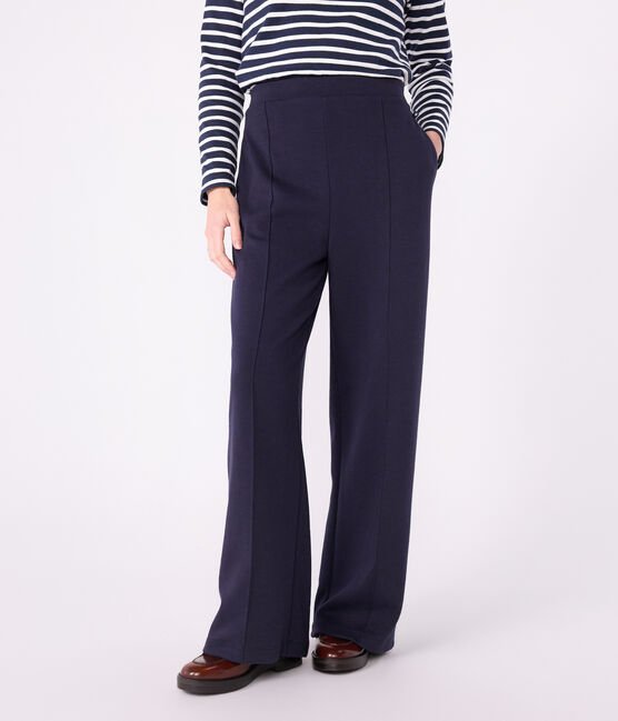 Damen-Hose aus Baumwolle blau SMOKING