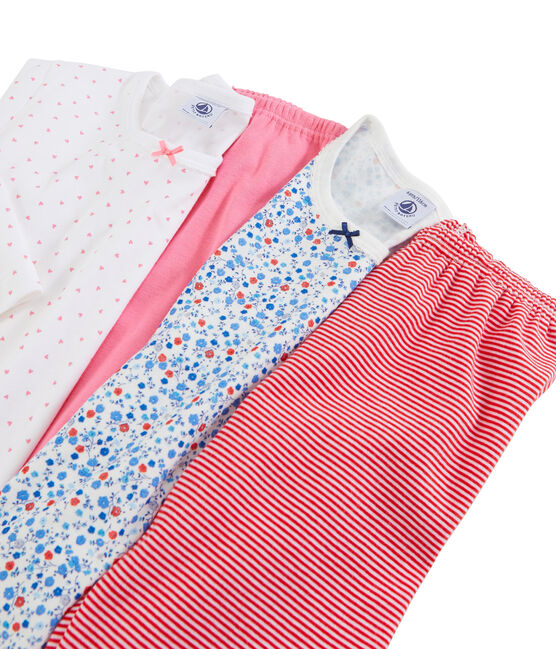 2er-Set Rippstrick-Pyjamas für kleine Mädchen variante 1