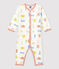 Baby-Strampler ohne Füße aus Baumwolle mit Paris-Motiv weiss MARSHMALLOW/weiss MULTICO