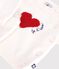 Baby-Set aus Strick mit Jacquard-Herzen rot/rot