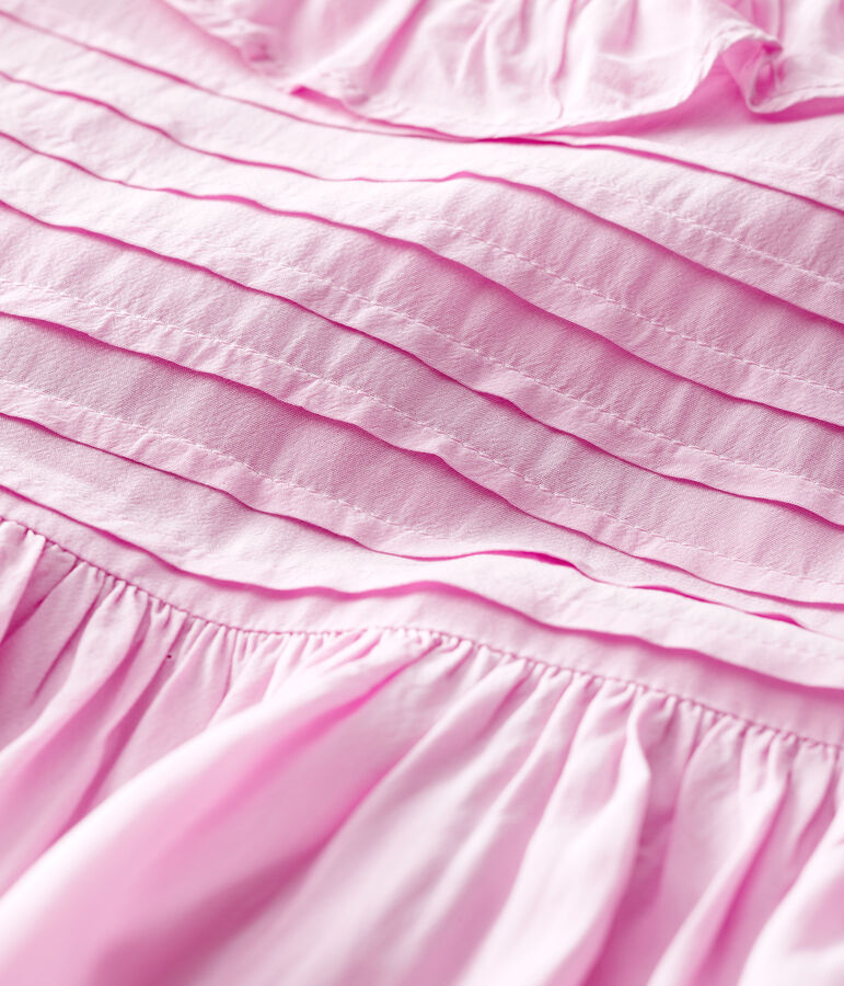 Kurz&auml;rmeliges Baby-Kleid aus Cr&ecirc;pe f&uuml;r M&auml;dchen rosa BOHEME