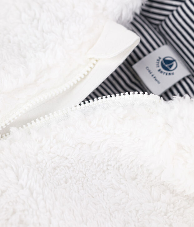 Baby-Mantel aus weichem Sherpa. weiss