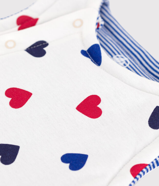 WENDBARE BABY-WESTE AUS BAUMWOLLE weiss/vielfarbig