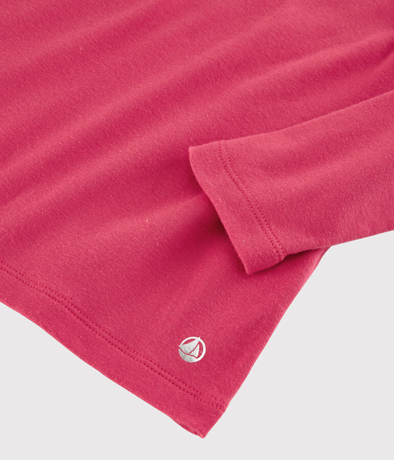 Lang&auml;rmeliges Kinder-T-Shirt aus Baumwolle f&uuml;r M&auml;dchen rosa