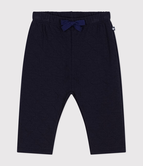 Baby-Hose aus gestepptem Doppeljersey blau SMOKING
