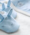 Unisex Baby Badetuch + Schuhe in der Geschenkbox blau FRAICHEUR/weiss MULTICO