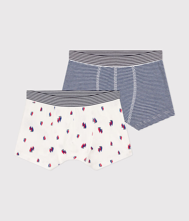 2er-Set Kinder-Boxershorts aus Baumwolle vielfarbig