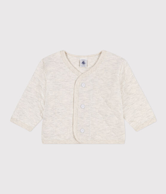 Baby-Cardigan aus gestepptem Doppeljersey beige MONTELIMAR CHINE