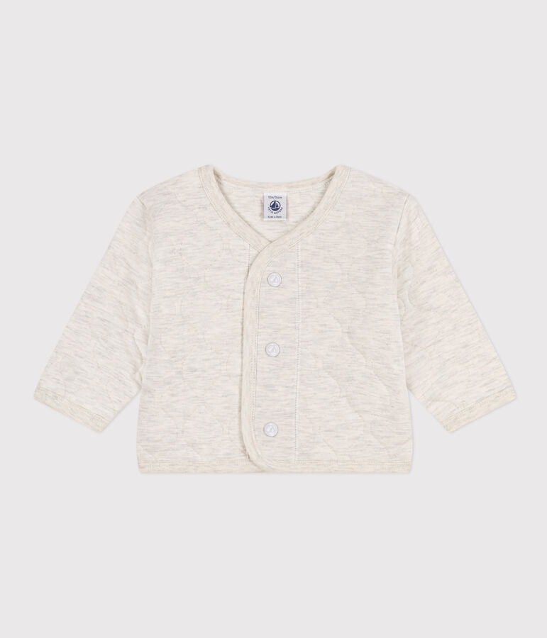 Baby-Cardigan aus gestepptem Doppeljersey beige
