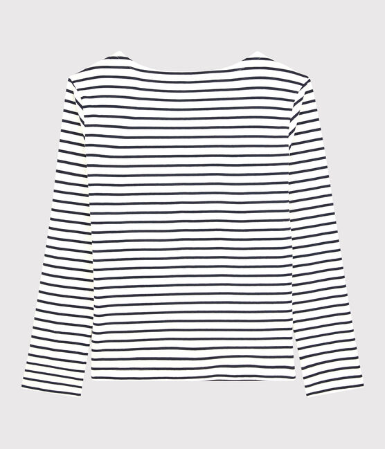 Leichtes Marineshirt für Damen weiss MARSHMALLOW/blau SMOKING