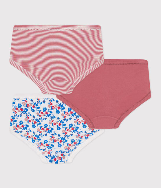 3er-Set Kinder-Slips High Waist aus Baumwolle mit Blumenmotiv  variante 1