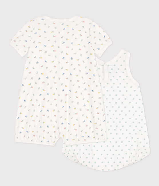 2er-Set geblümte Baby-Kurzoveralls aus Baumwolle variante 1