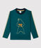 Langärmeliges Kinder-T-Shirt aus Baumwolle für Jungen grün PINEDE
