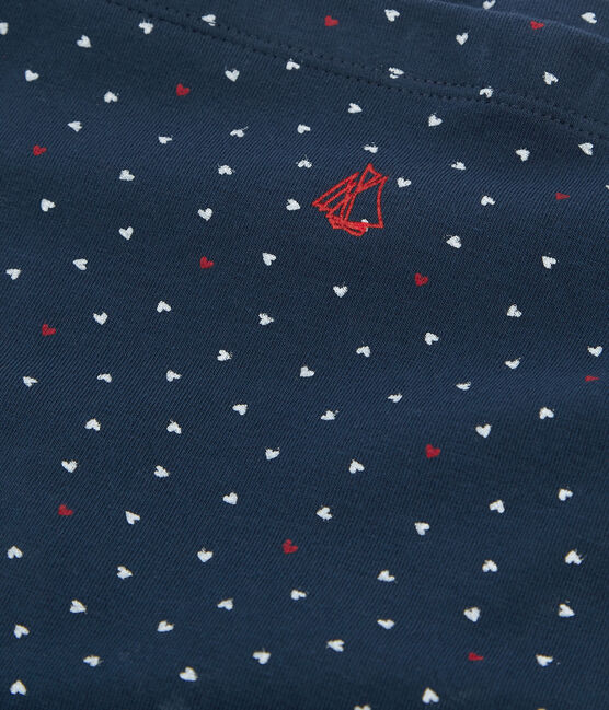 Kinder-Legging Mädchen blau HADDOCK/weiss MULTICO