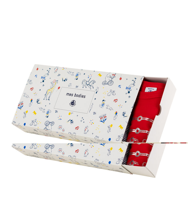 5er-Set lang&auml;rmelige Baby-Bodys f&uuml;r Jungen vielfarbig