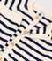 Zweiteiliges Baby-Set aus Woll- und Baumwoll-Strick mit Marinestreifen weiss AVALANCHE/blau SMOKING