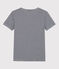 T-Shirt L’ICONIQUE aus Baumwolle mit V-Ausschnitt für Damen blau SMOKING/weiss MARSHMALLOW