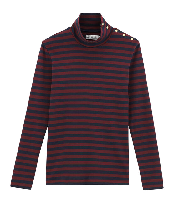 einfarbiger damen-unterziehpullover blau SMOKING/rot OGRE