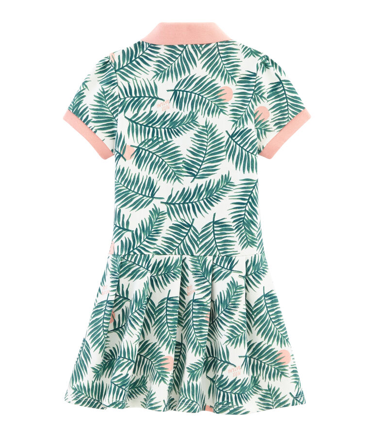 Kinder-Kleid M&auml;dchen weiss/vielfarbig