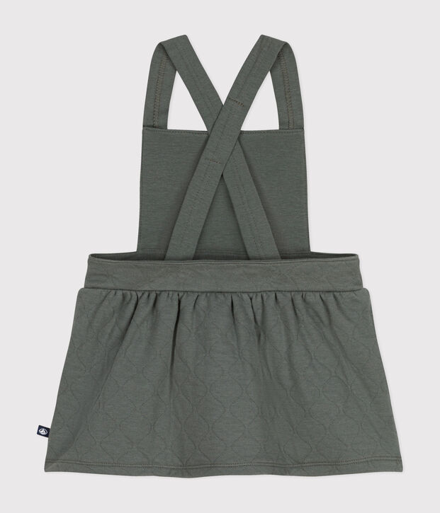 &Auml;rmelloses Babykleid aus gestepptem Doppeljersey gr&uuml;n