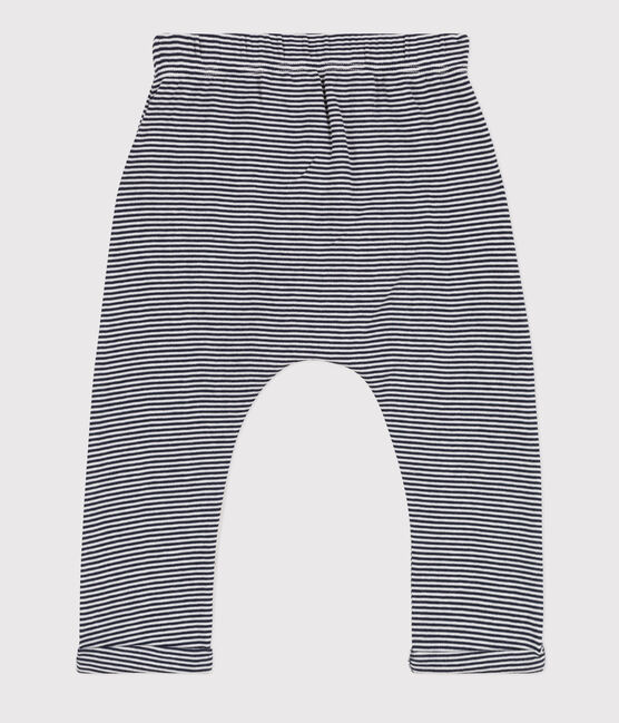 Baby-Hose aus Bio-Baumwolle blau SMOKING/weiss MARSHMALLOW