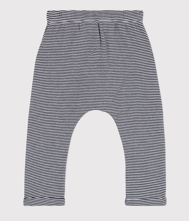 Baby-Hose aus Bio-Baumwolle blau/weiss