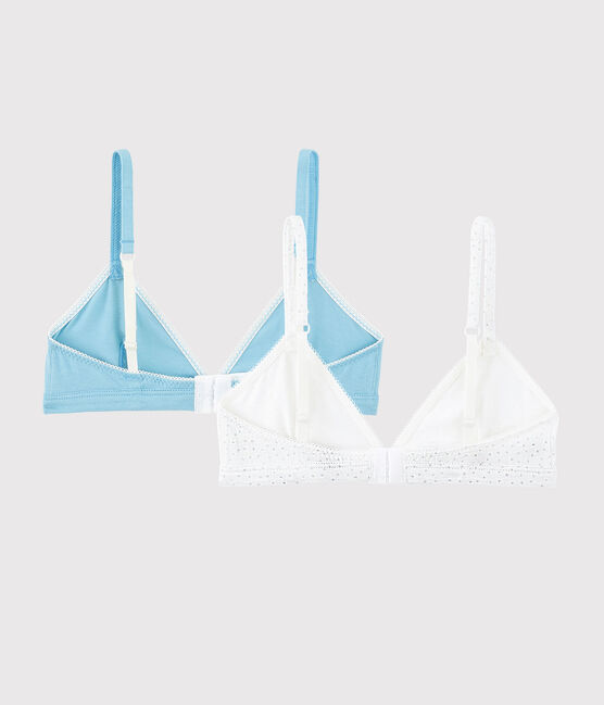 2er-Set BHs aus Bio-Baumwolle und Elastan mit Polka-Dot-Motiv für Mädchen variante 1